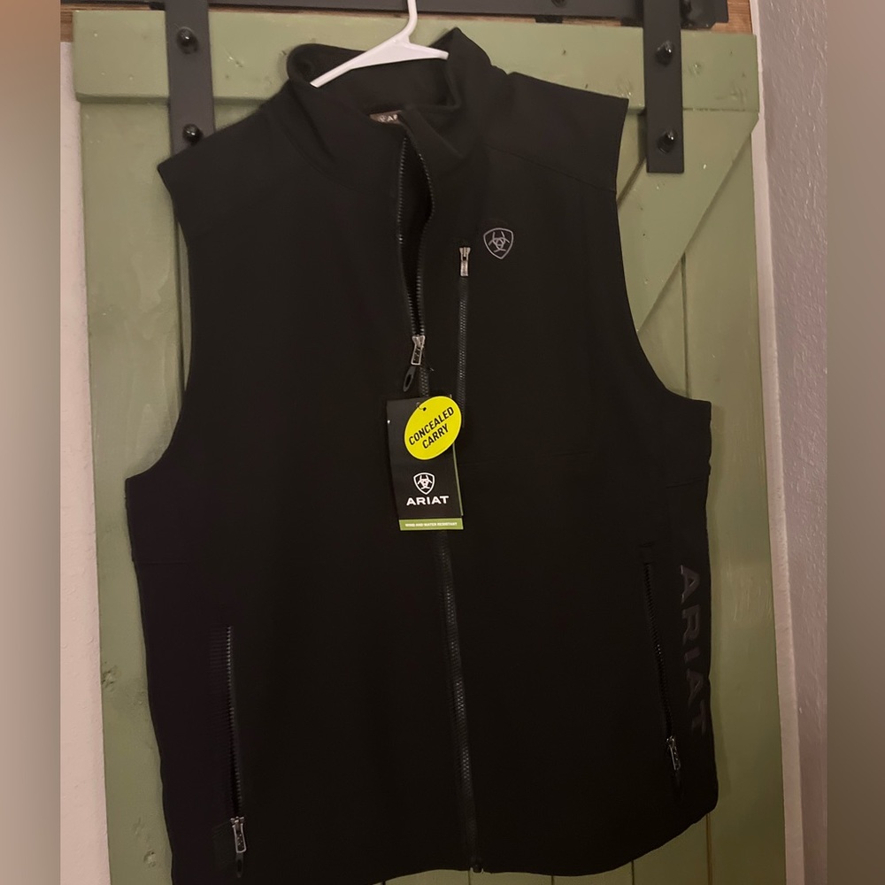 Ariat Men’s Patriot Vest - Black Conceal Carry Vest Size XL
